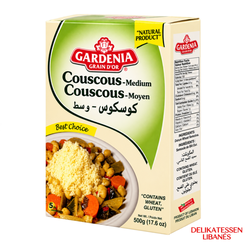 Cuscús Mediano Gardenia 500g.