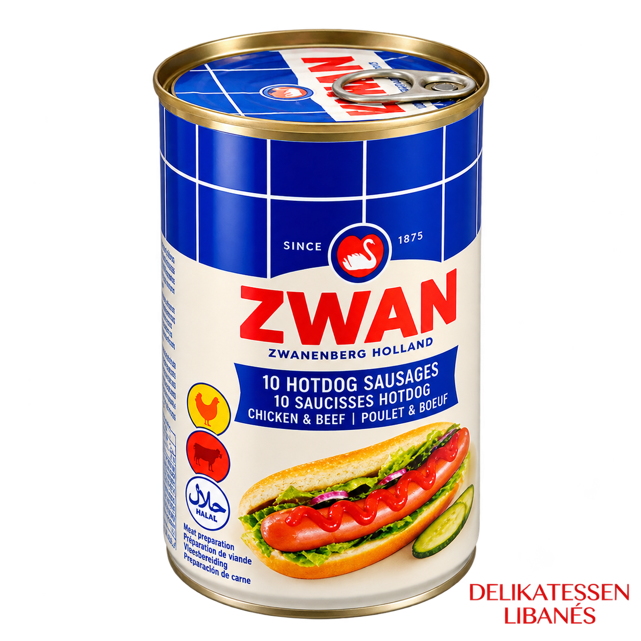 Salchichas Zwan de Pollo y Res 400 g