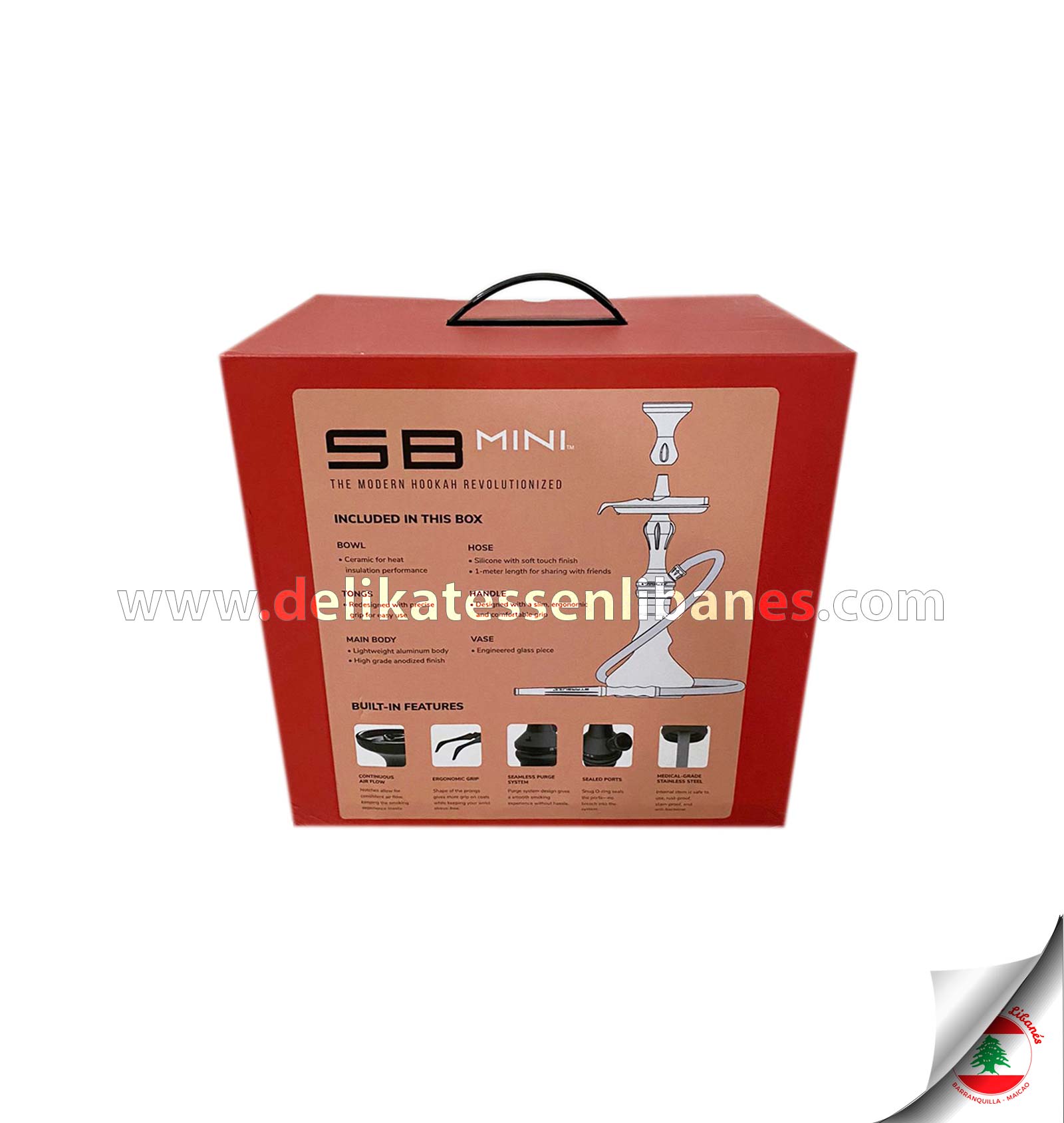 Narguile Starbuzz SB Mini 51cm Marsala Red - Imagen 3
