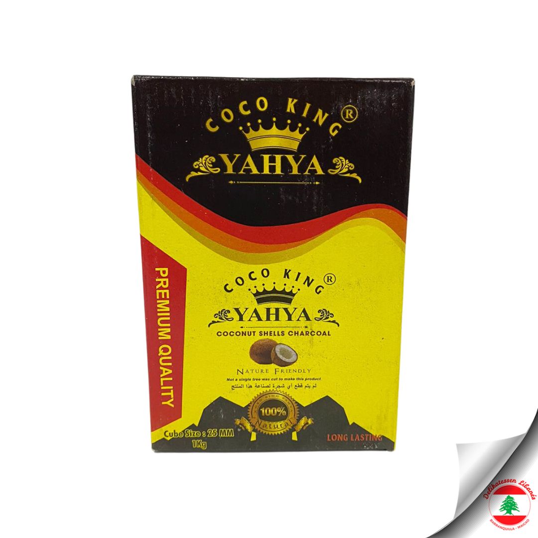 Yahya Coconut Shell Charcoal For Hookah/Shisha - 72 Pieces, Odorless & Long-Burning