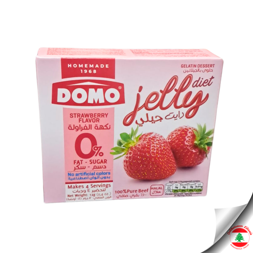 Domo Jelly Strawberry Flavor Fat 0 Sugar 0 12 g